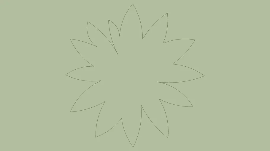 Plant 2D PLAN VIEW - Basic Pointy Grass 1