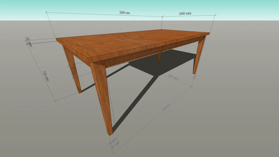Kersen houten eettafel