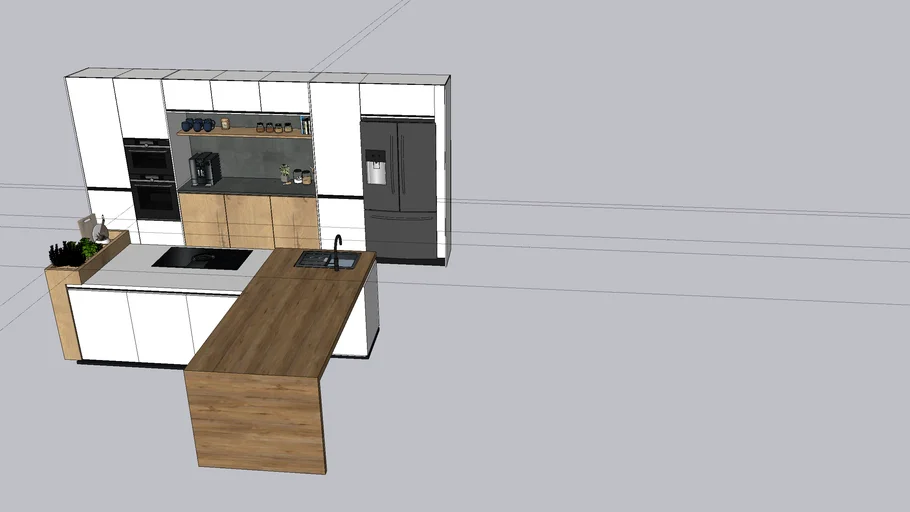 kitchen & island + bar