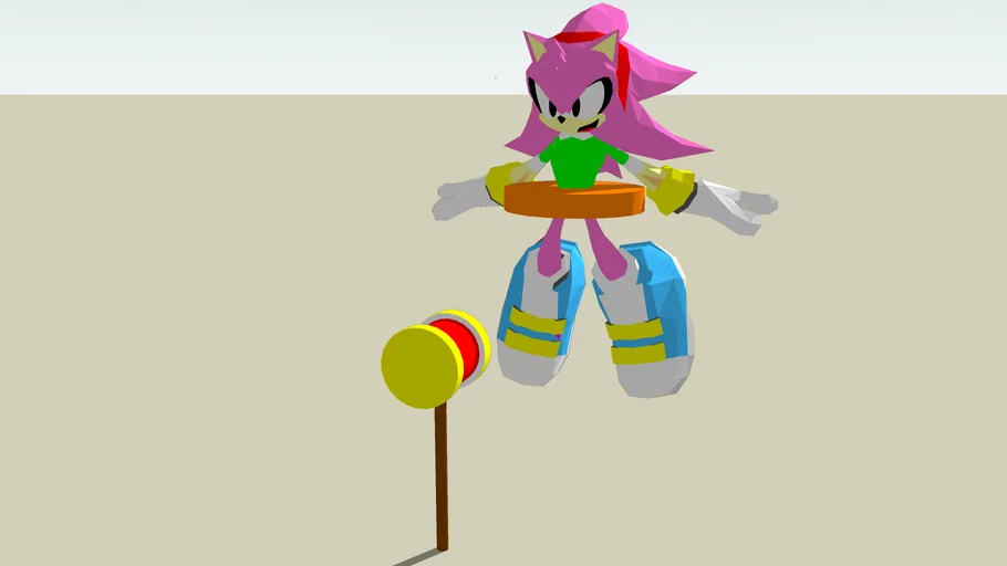 amy rose vr.1 with hammer