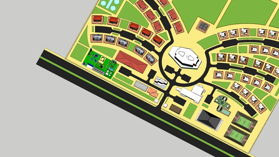 Landscape tourist resort -تخطيط منتجع سياحي