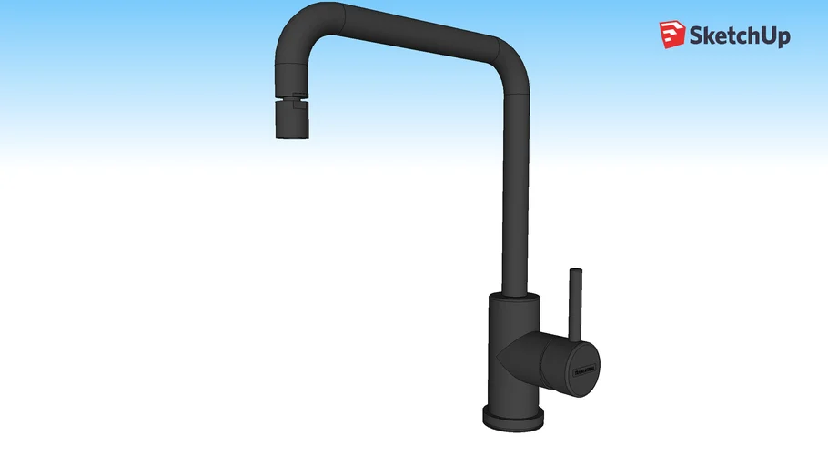 Misturador Monocomando Tramontina Angolare Black com revestimento PVD Ref.: 94517/512