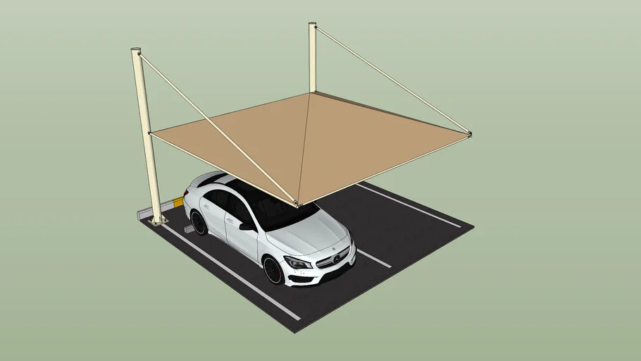 CANTILEVER CAR PARKING SHADES, Pyramid Car Parking Shade