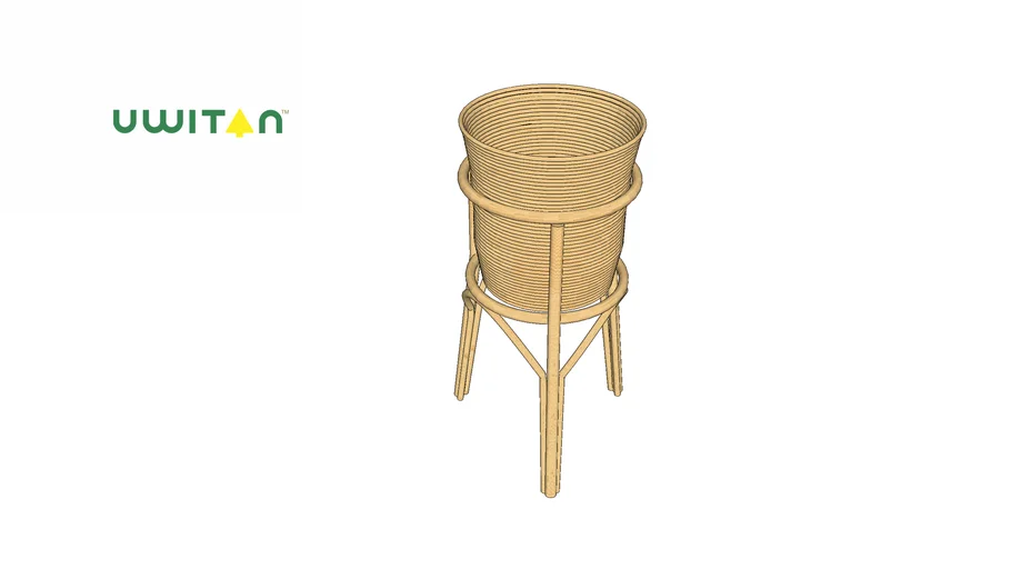 Set Planter Rotan Natural UWITAN