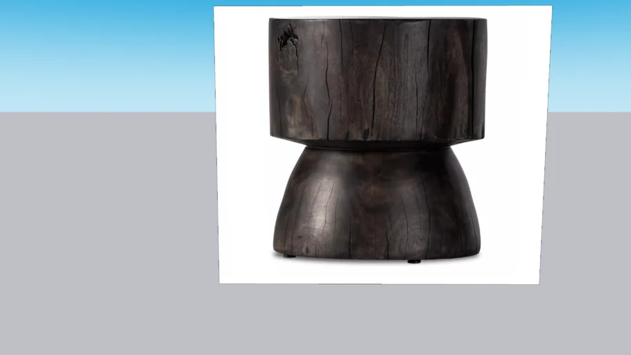 FOUR HANDS ELAINE END TABLE - RUBBED BLACk