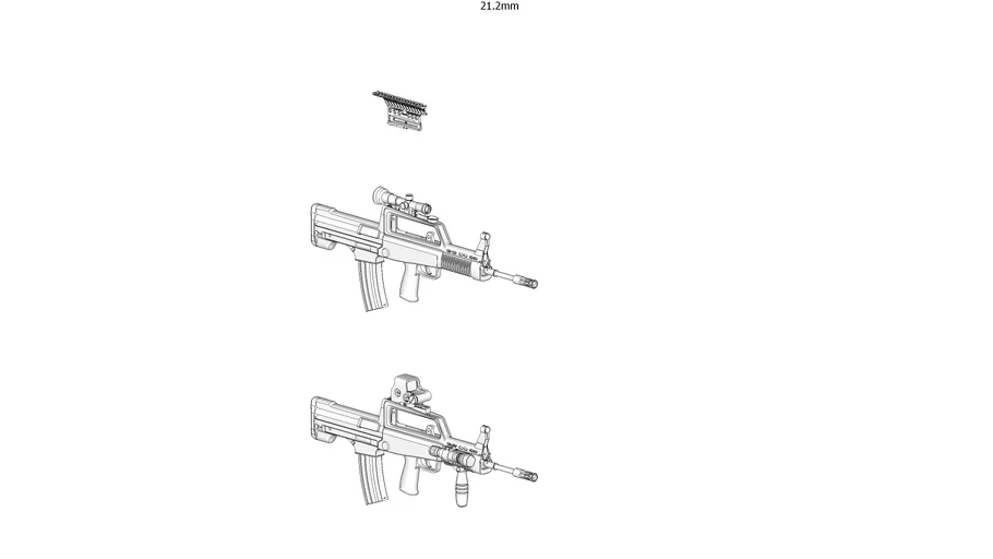 【TARKOV SPT mod】QBZ-97 3D MODEL