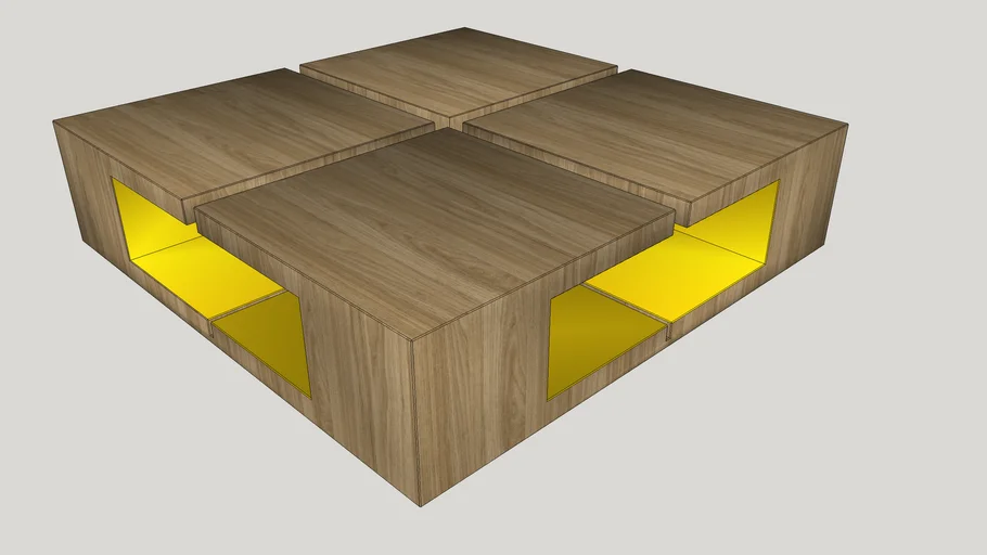 Mesa de centro Fabiola Bergamo + Tissot Móveis