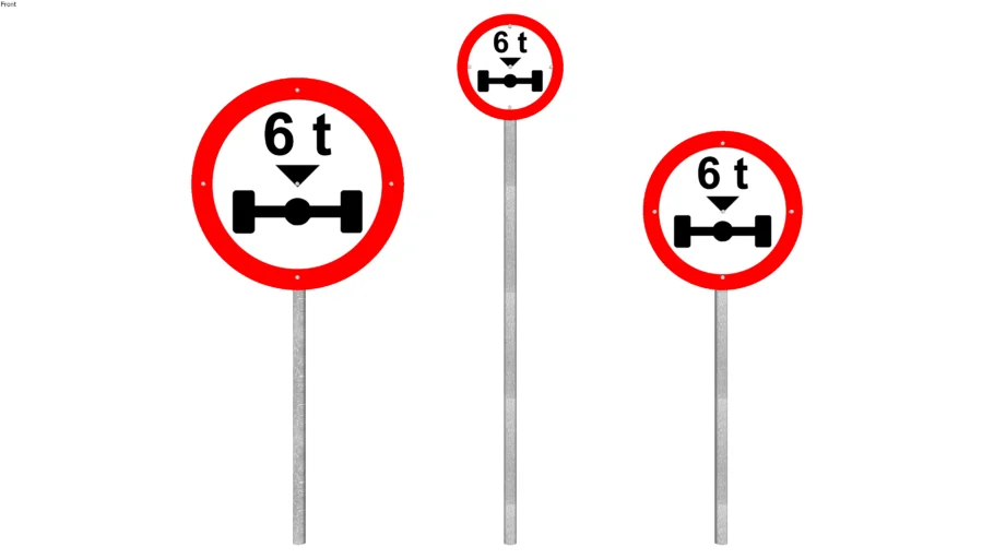 Placa R-17 / 6t / Placa de Trânsito / Sinalização / Regulamentação