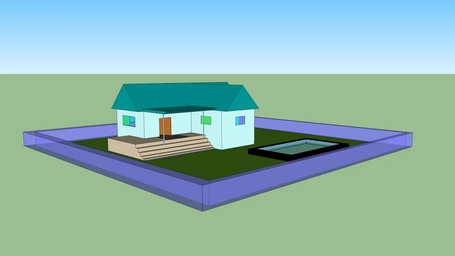 A Villa With Verandah And Garden.