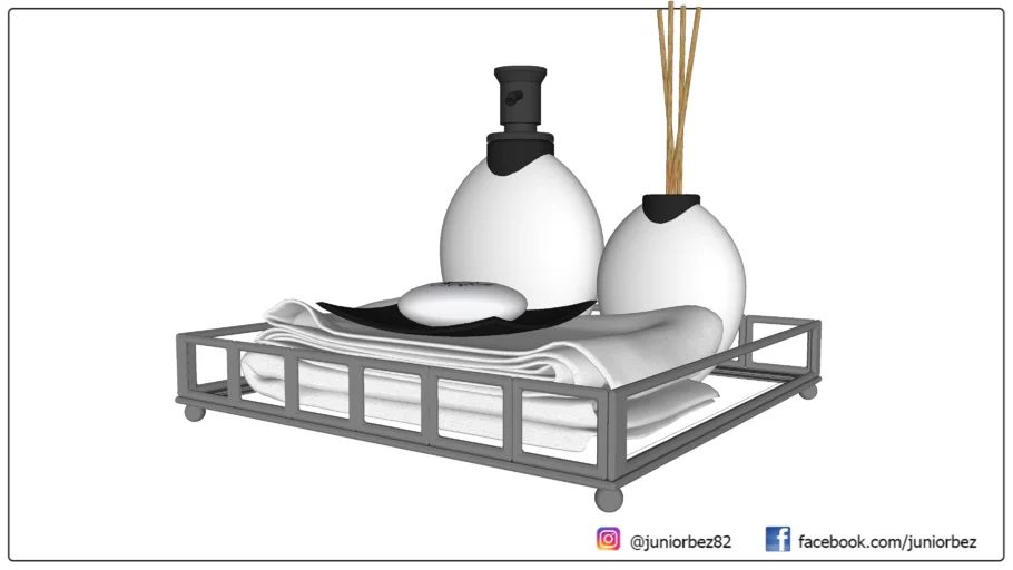 Bandeja decorativa para banheiro