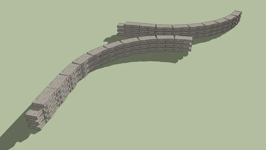 Curved wall paving stones