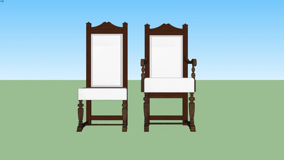 Spanish Baroque Chairs 17th Century a pair