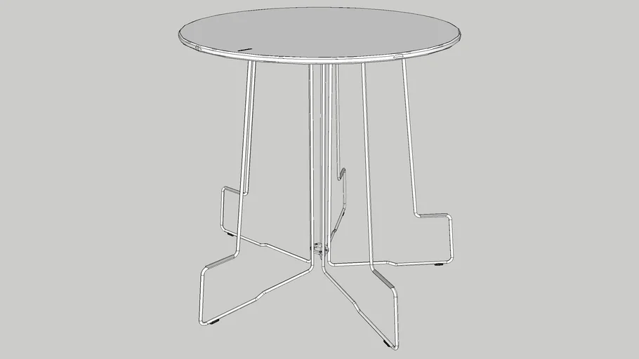 Tiki table solid tabletop 5 people