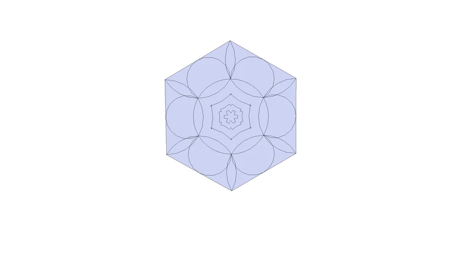 Hexagon Design with arc and off set tool.