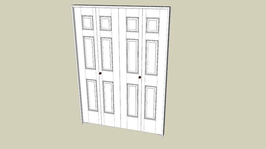 Bi-fold Door 78in x 56in - 6 Panel W/ 4.5in Frame & Hardware