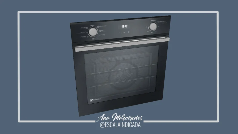 Forno de Embutir Electrolux Elétrico 80L Efficient com PerfectCook360 Preto (OE8EH)