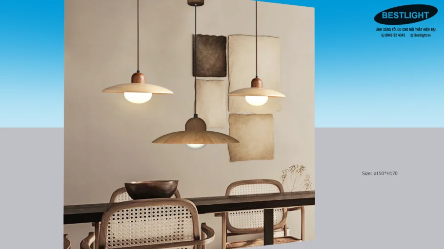 [D7449] Đèn Thả Trần Phong Cách Wabi Sabi - Wabi Sabi Pendant Light