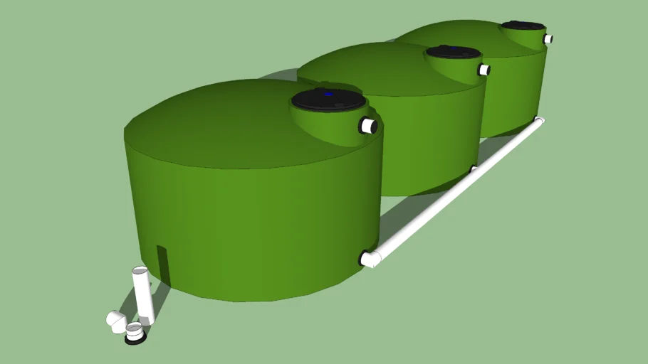 3 Rainwater Tanks with Manifold