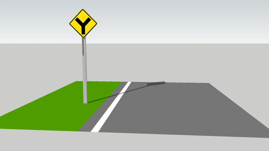 Y-Junction Sign / Señal Cruce en Y