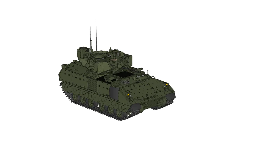 【War Thunder】M3A3 GREEN 3D MODEL