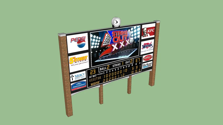 Large Baseball Scoreboard