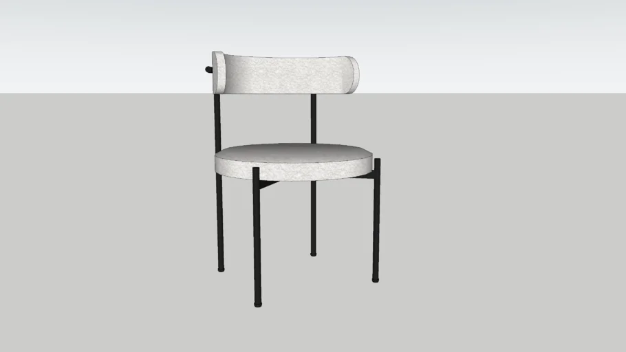 INESSE BOUCLE IVORY DINING CHAIR
