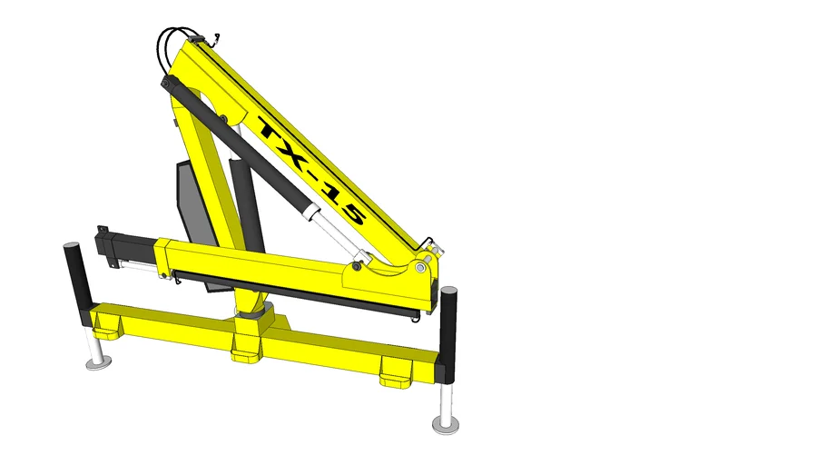 Small 12v pickup crane with boom