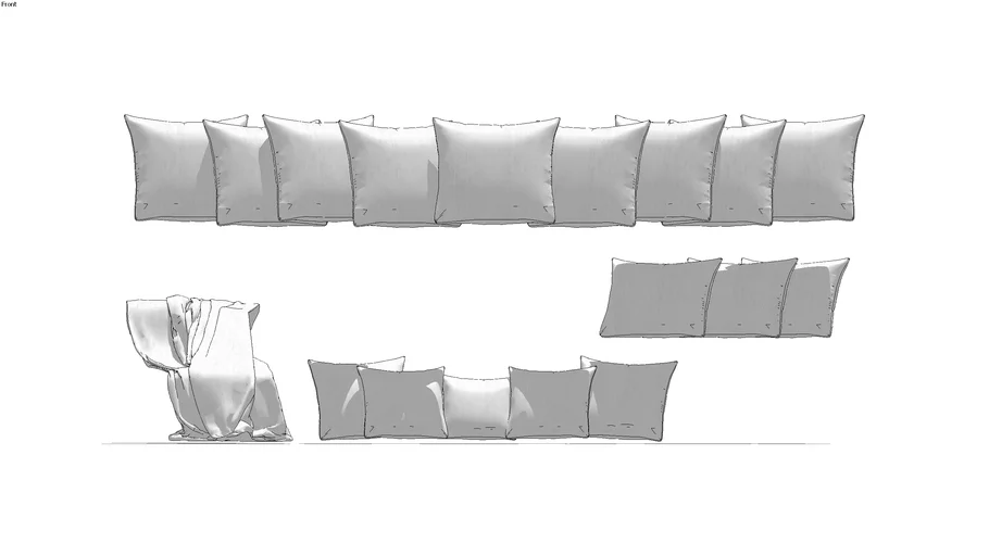Conjunto de Almofadas e Manta 1