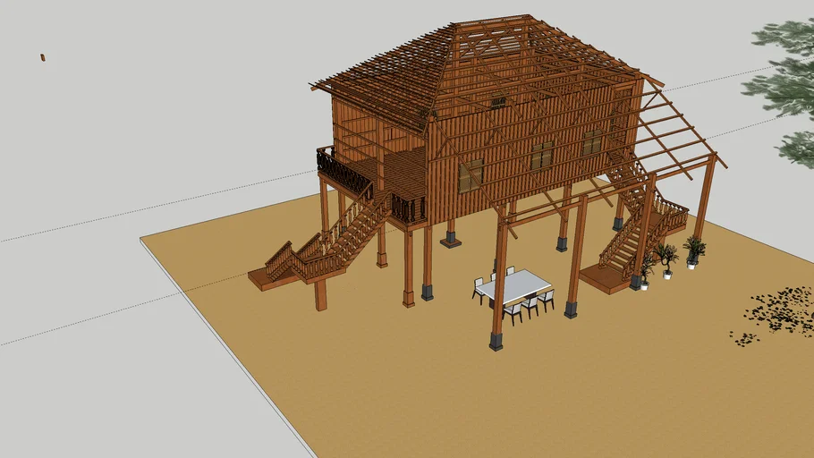 Khmer house Structure ( Ptes Bet )