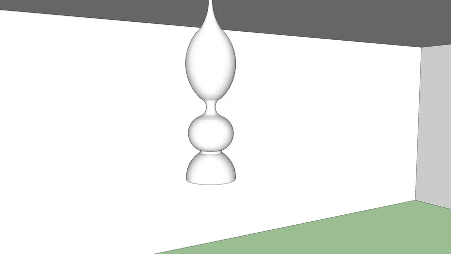 Pendente de vidro leitoso