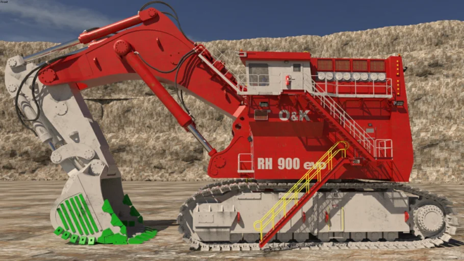 excavator mining rh900 EVO backhoe