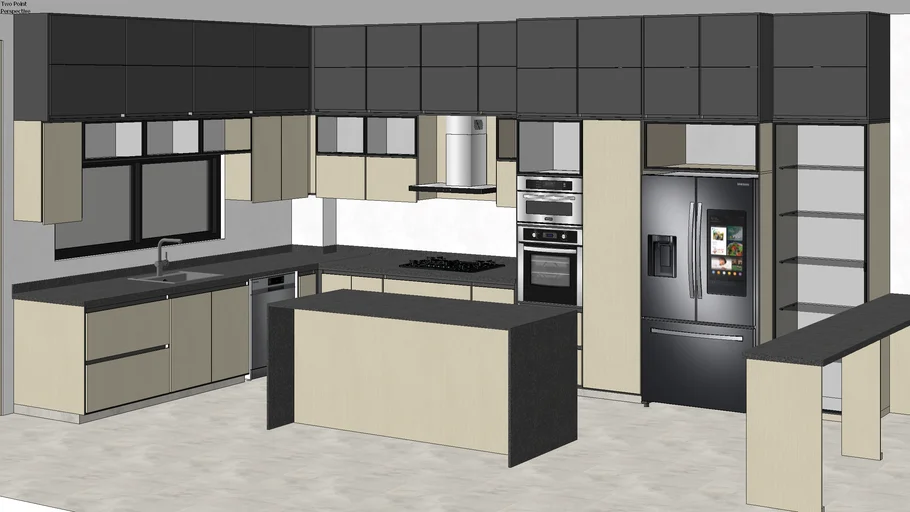 Cocina integral moderna con isla