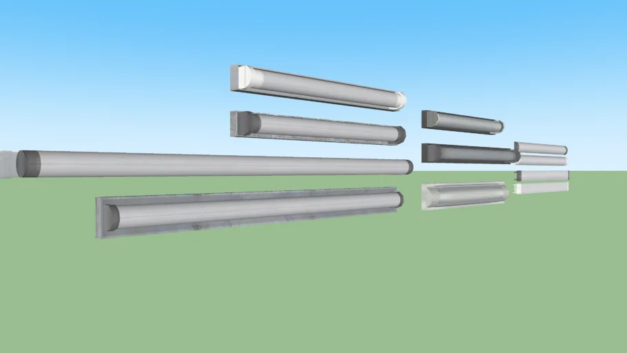 Fluorescent tube light set