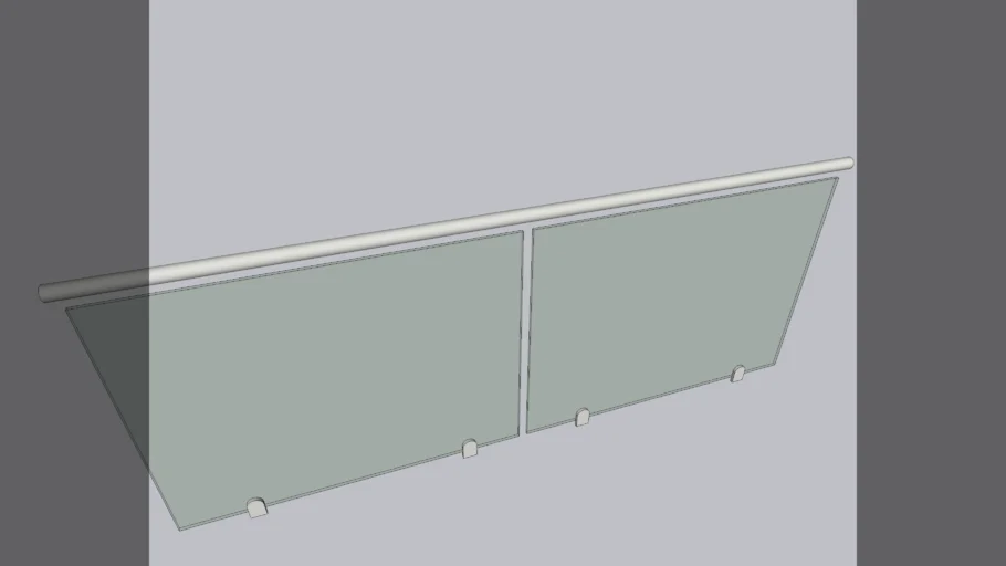 Barandal de cristal - aluminio