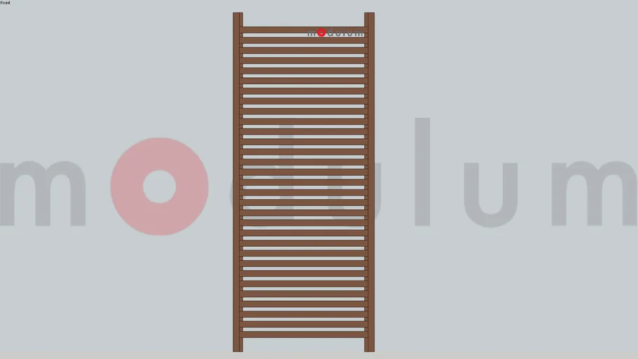 แผงระแนง อลูมิเนียม แนวนอน 4.5 x 4.5 เว้น 2.5 cm | modulum