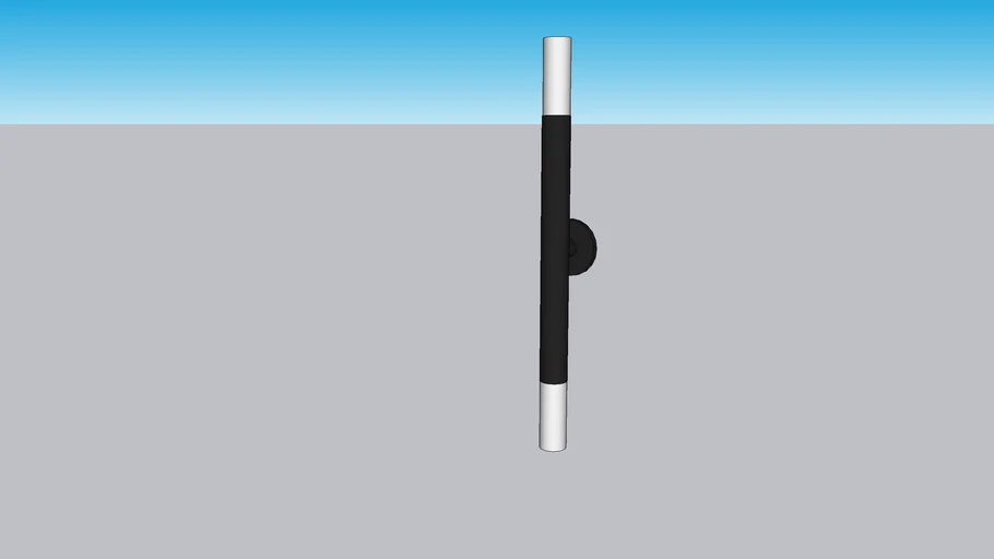 ARANDELA CILÍNDRICO FACHO DUPLO 30XØ2,5CM ALUMÍNIO E ACRÍLICO PRETO - PORTOFINO AR1808