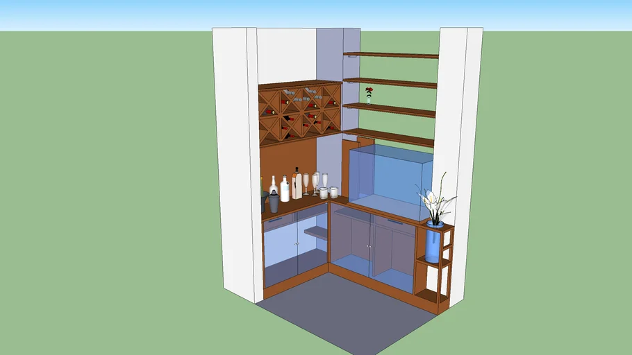 Mueble Bar con Acuario