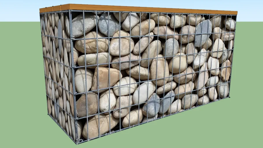 BANC GABION ET BOIS