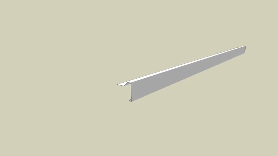 B260 Fibreglass GRP raised edge roof trim