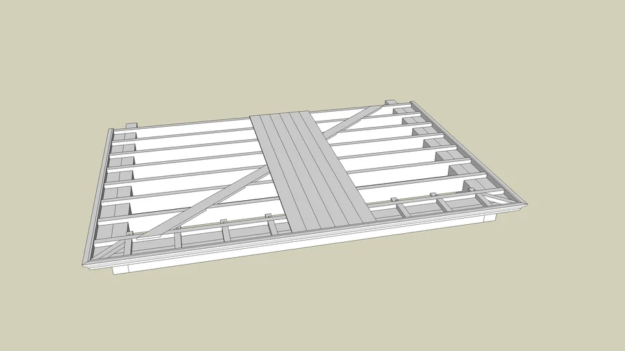 Early 1800s Flat porch roof framing detail