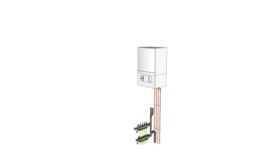 Central heating / centrale verwarming + vloerverdeler