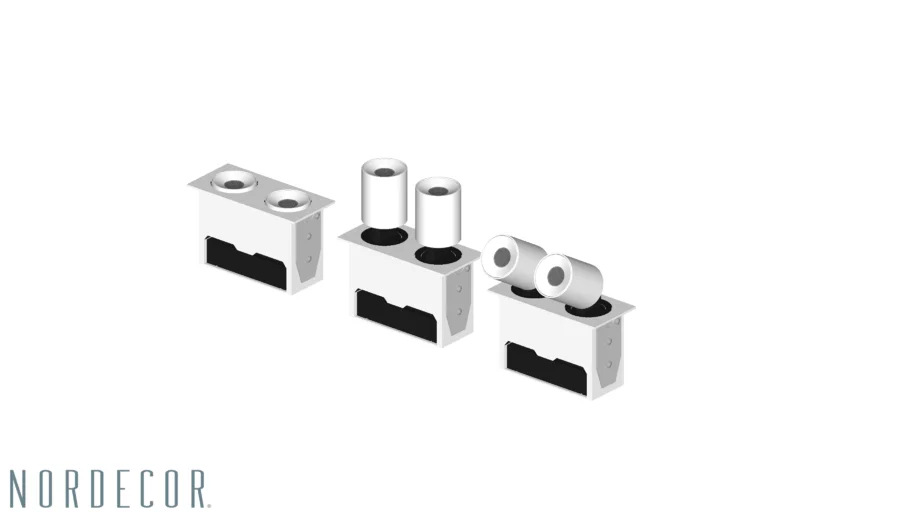 Mini Spot Led Retrátil de Embutir KAWI Duplo | 2*2W – 3.000K – IRC90