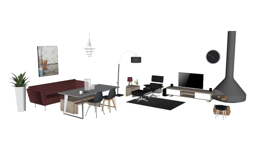 Essential Living Room | 3D Warehouse