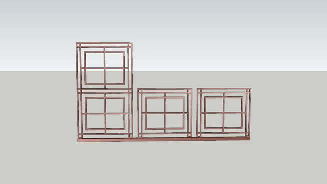 Metal grid partition 