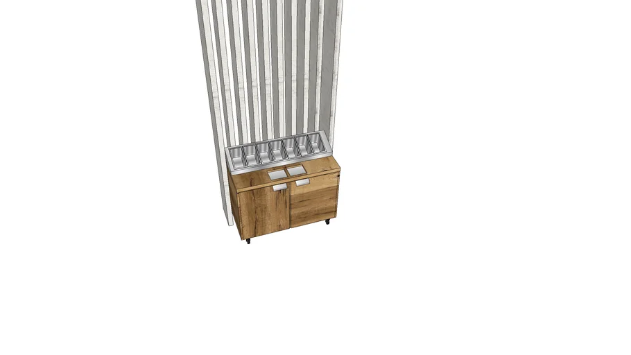 Cutlery shelf with decoration / bestek kast met decoratie