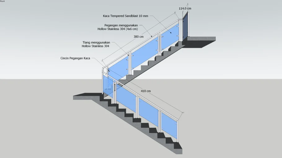 Railing Tangga Stainless Steel