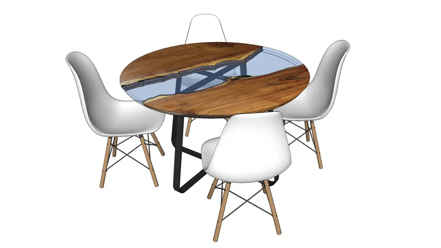 MESA 4 PAROTA CON RESINA   by_chilangosaurik