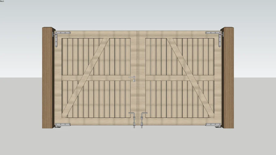 Wood Double Gate
