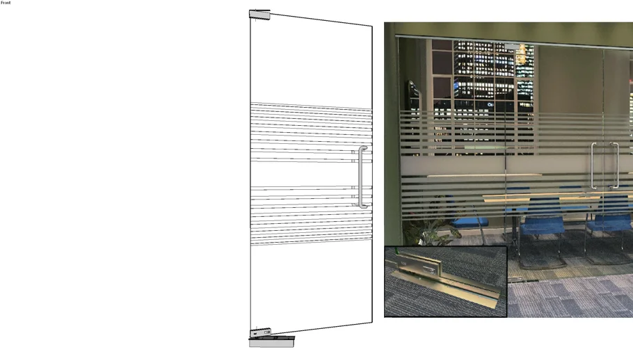 Glass Door with Dorma Universal Floor Spring