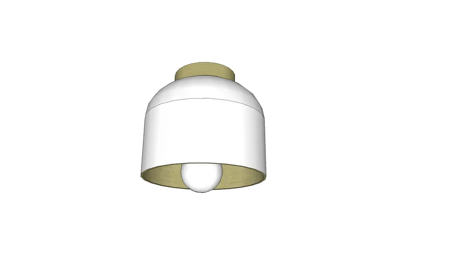 Plafonnier Bell White Flush Mount Light CB2